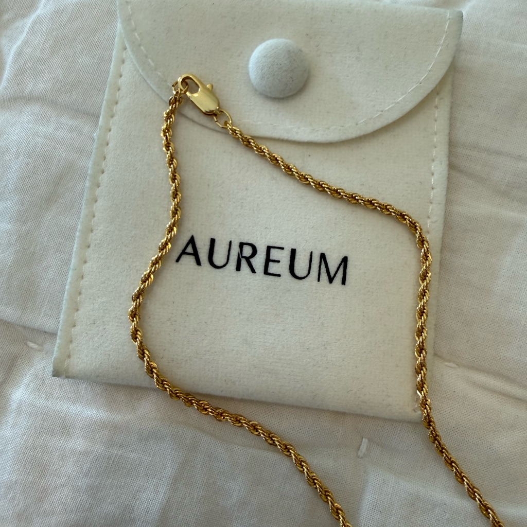 Aureum Polished Gold Rope Necklace